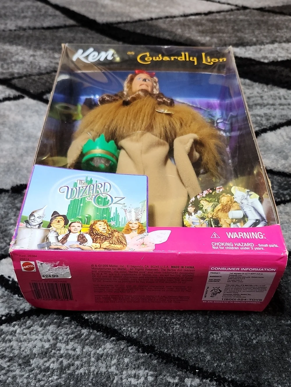 1999 MATTEL WIZARD OF OZ COLLECTOR EDITION KEN AS COWARDLY LION DOLL